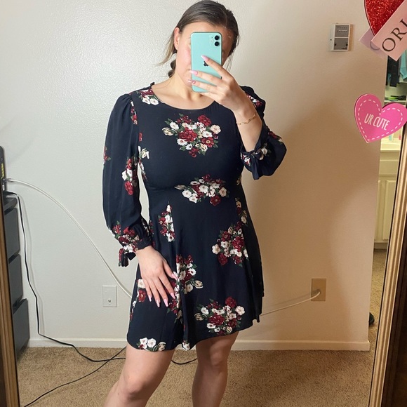 black floral summer dress